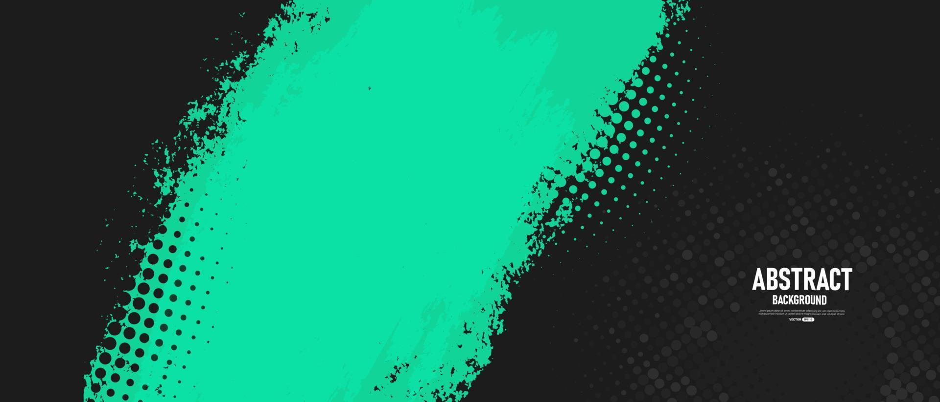 Black and green abstract grunge texture background vector