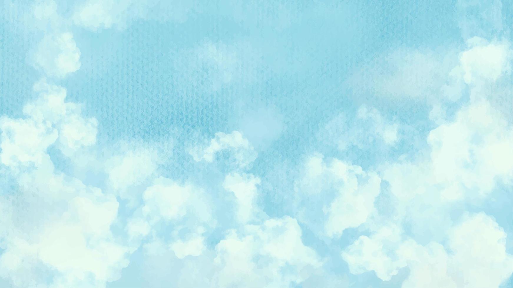cielo azul realista con vector de nubes