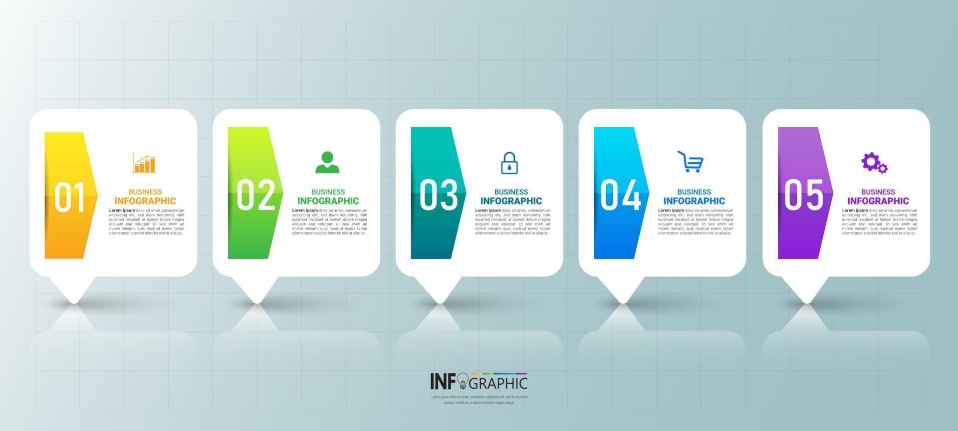 Modern infographic elements vector