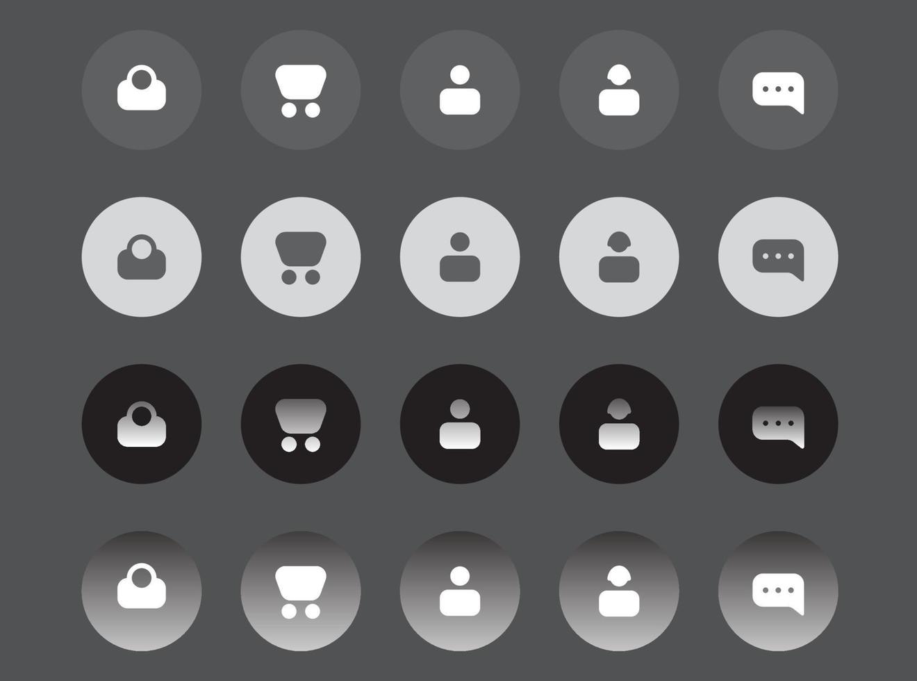 Marketplace icon set for apps or website vector