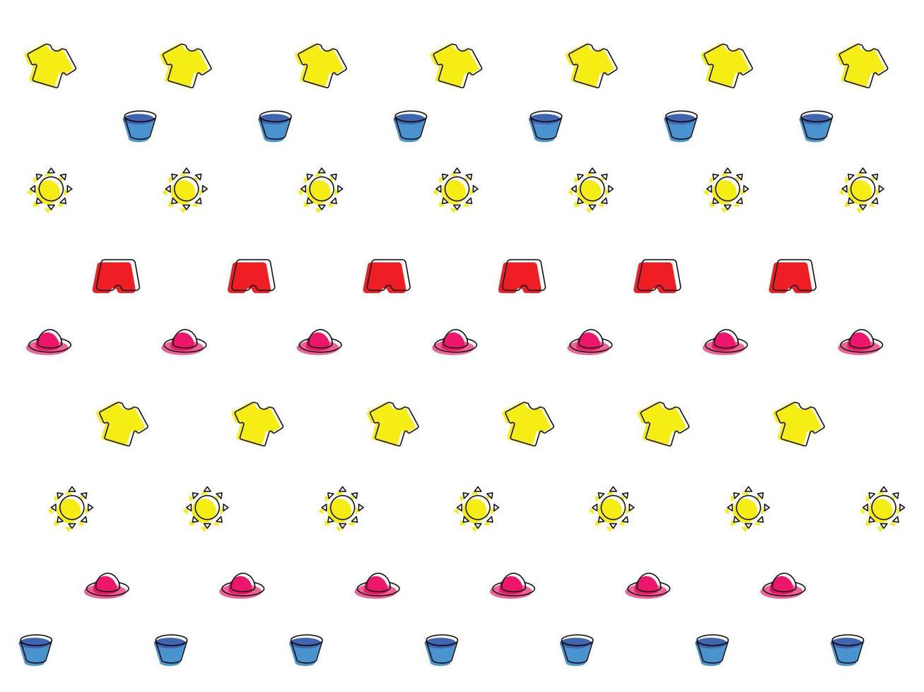 summer pattern, fresh, cute pattern design vector