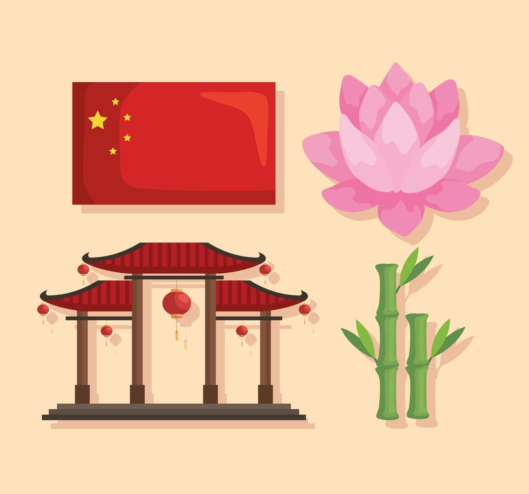 icons chinese culture vector