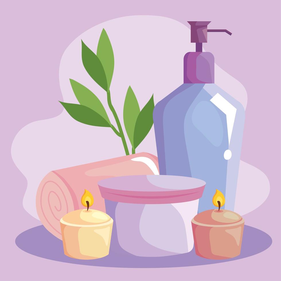 poster with treatments spa vector