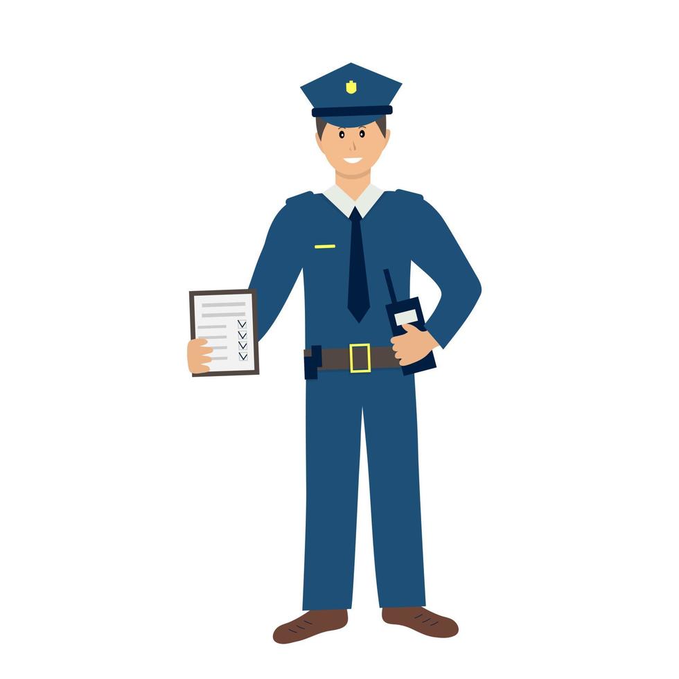 Customs control officer vector
