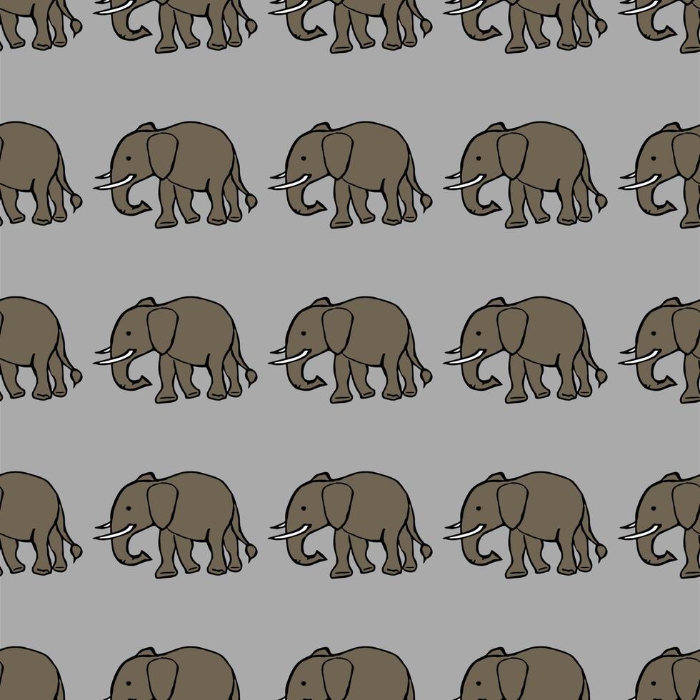 World Elephant Day. Seamless pattern with elephants vector