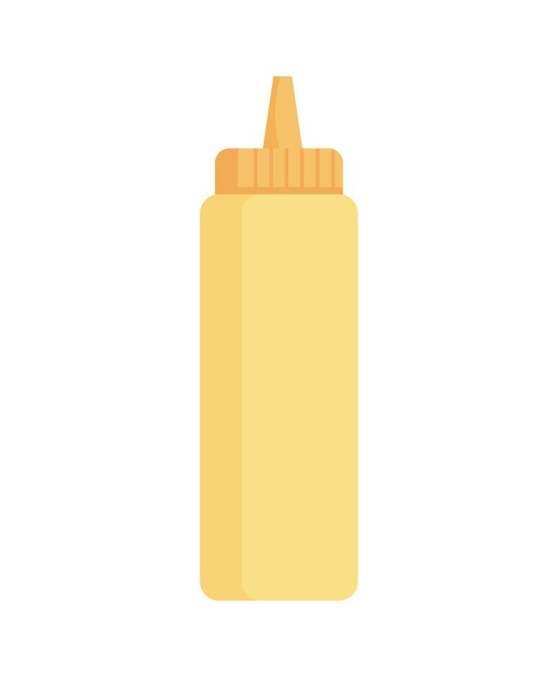 mustard sauce bottle vector
