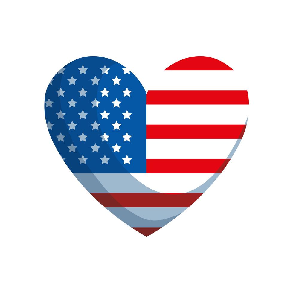 United states heart vector
