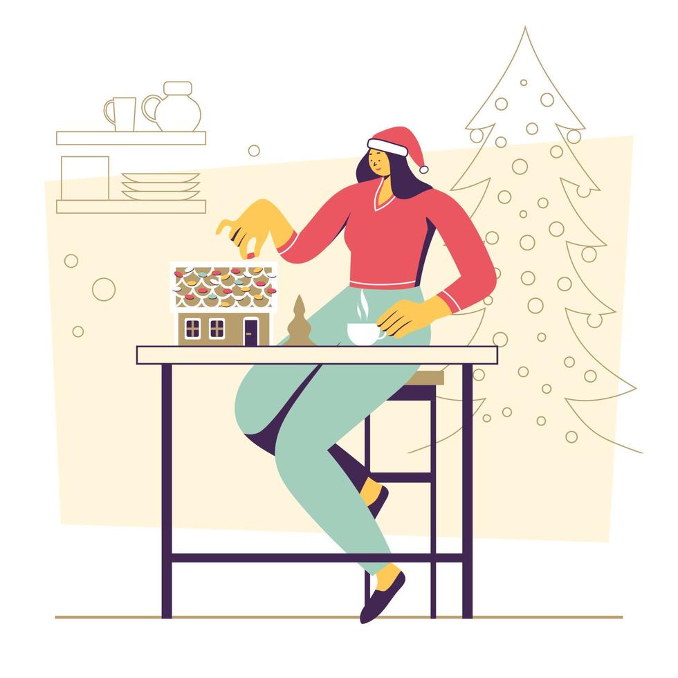 Building Ginger Bread House vector