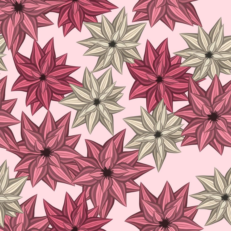 Seamless floral pattern using Beautiful trendy new flowers for print on textile, fabric, clothes, wallpaper, also Wedding, birthday, Greeting card, web background. Colorful illustration. vector