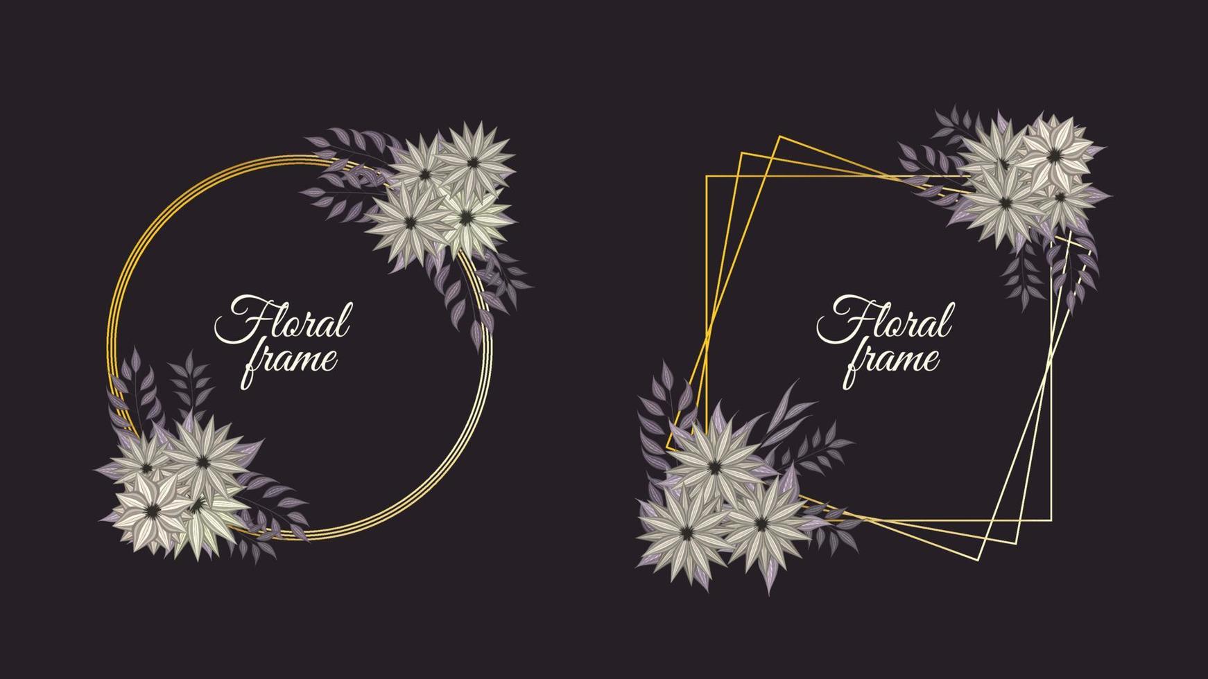 Luxurious colorful floral frames background label sale price invites vector