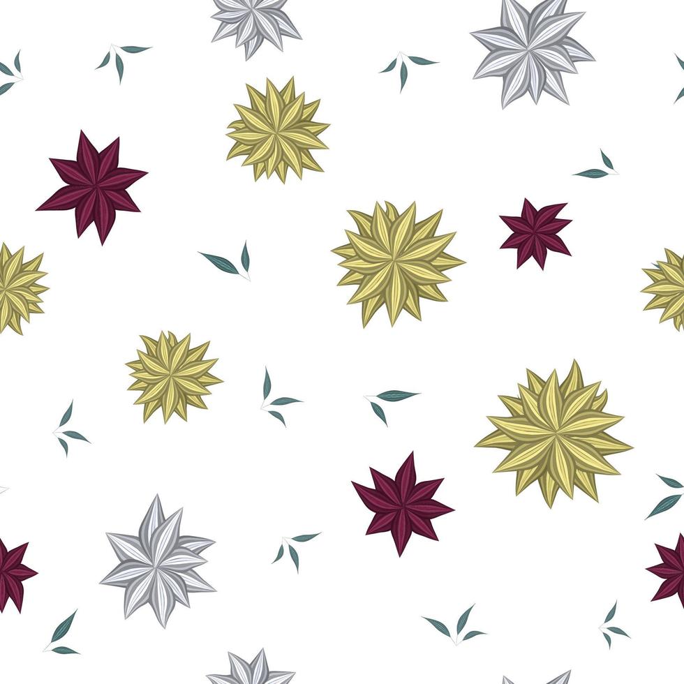 Seamless floral pattern using Beautiful trendy new flowers for print vector