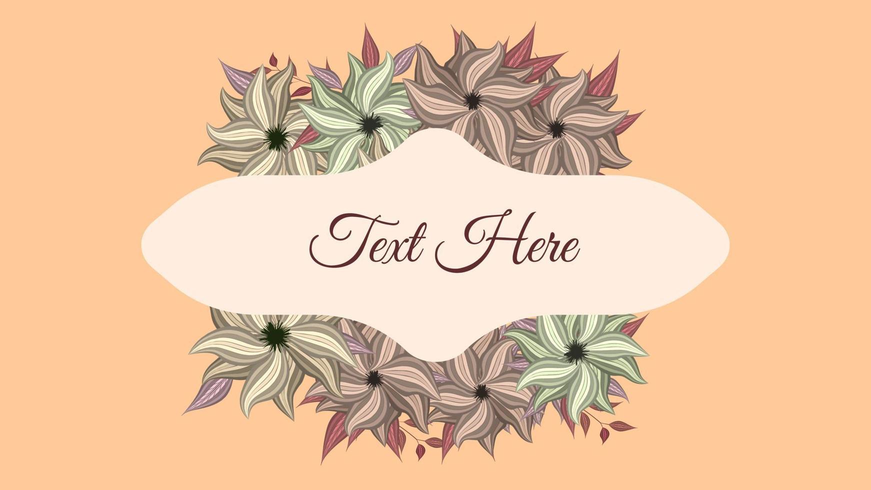 text flower Banner background Floral Flyer March 8, women's day frame vector