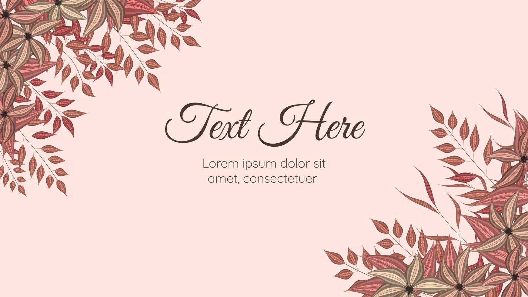 Wonderful spring floral background template with delicate flowers vector