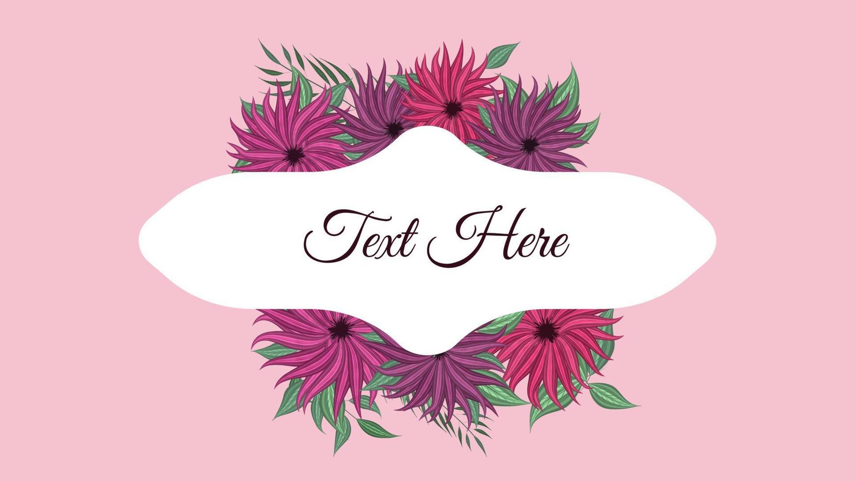 text flower Banner background Floral Flyer March 8, women's day frame vector