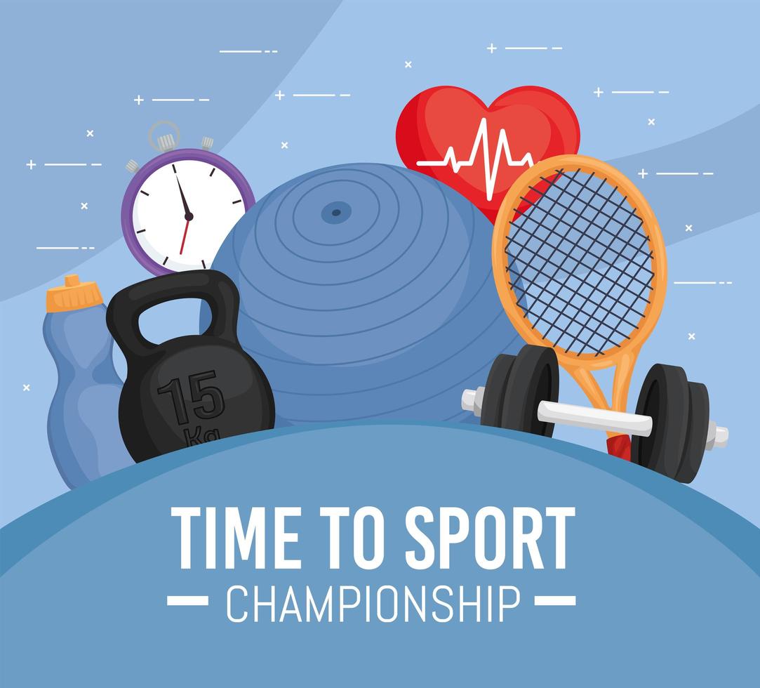 sport and fitness icons vector
