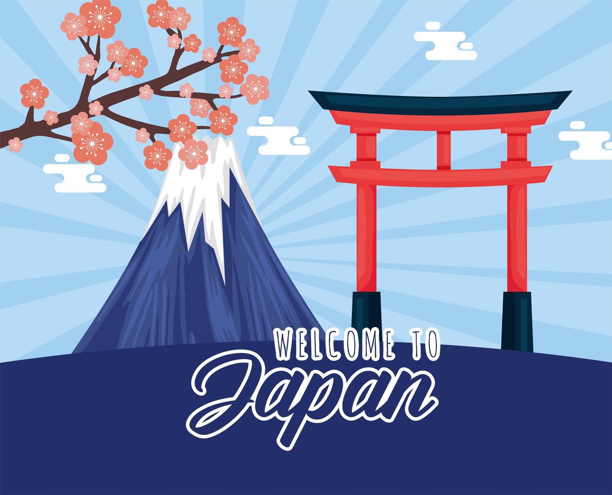 bienvenido a Japón vector