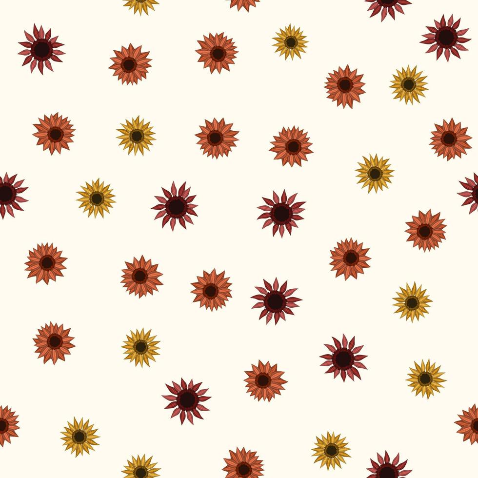 Seamless floral pattern exquisite trendy new flowers for textile print vector