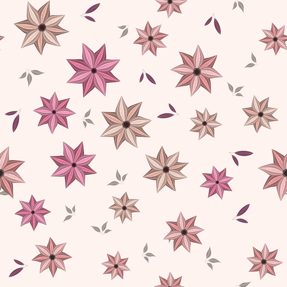 Seamless floral pattern using Beautiful trendy new flowers for print vector