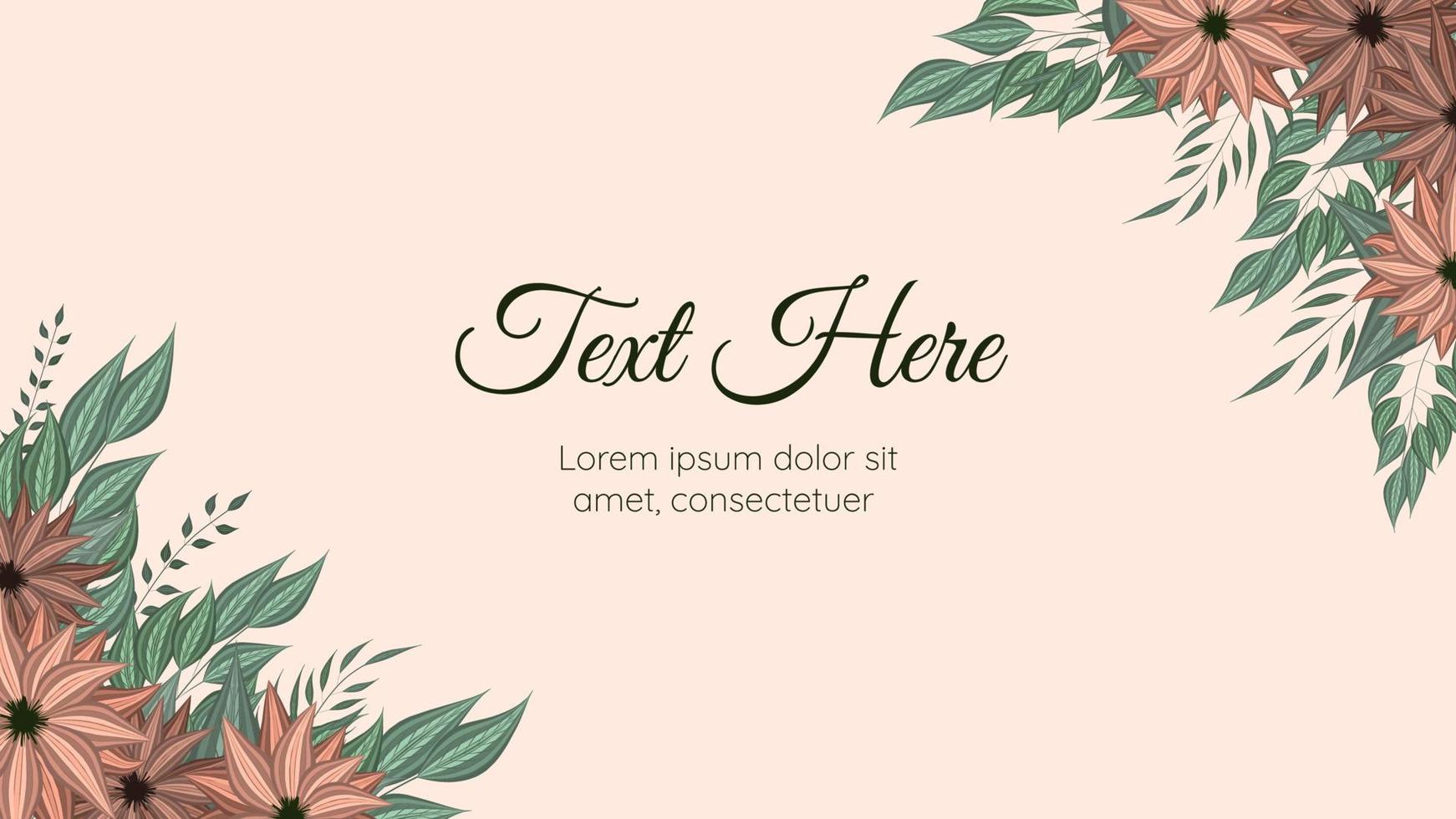 Stunning spring floral background template with tender flowers vector