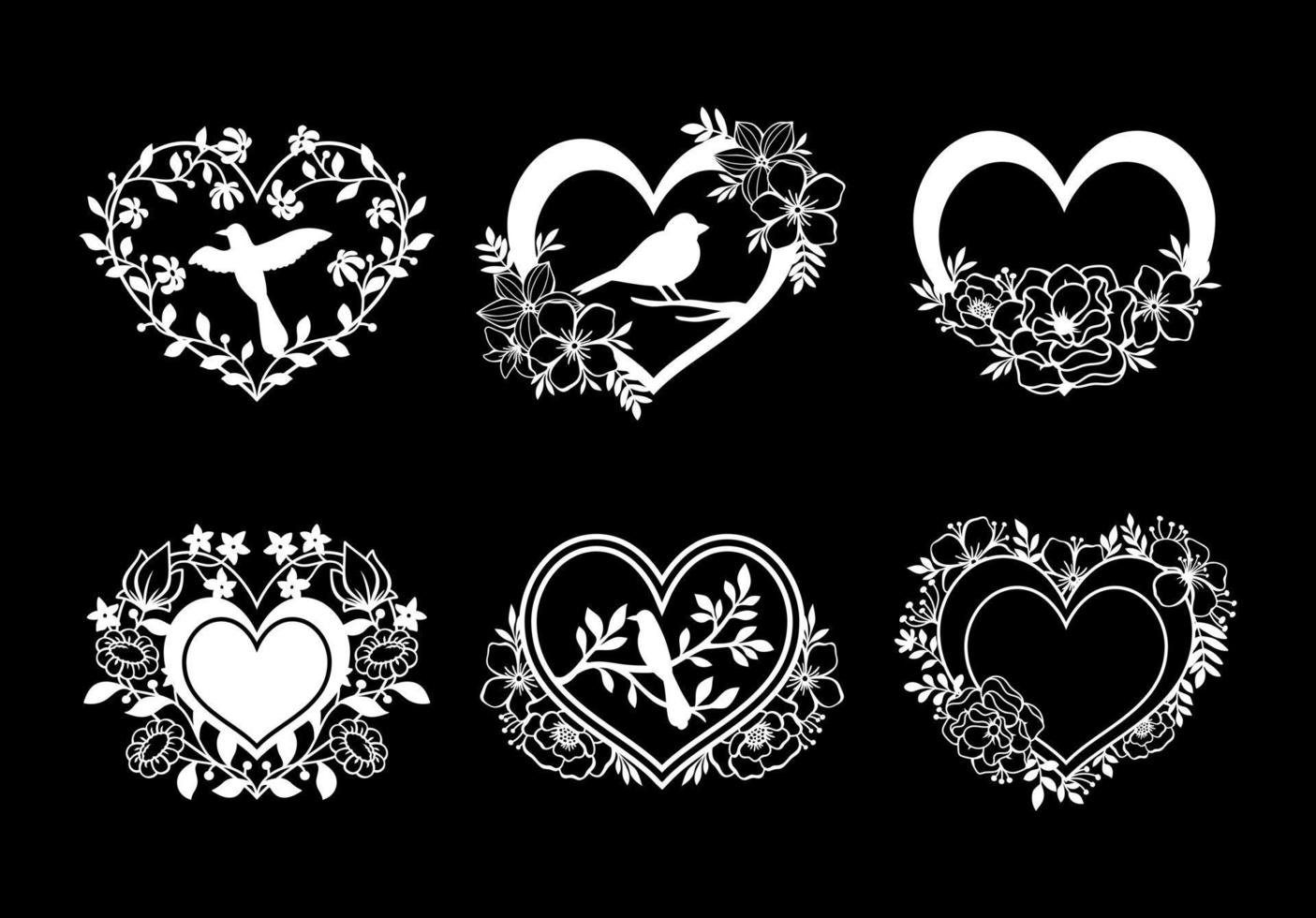 hermosa colección de amor monograma vector