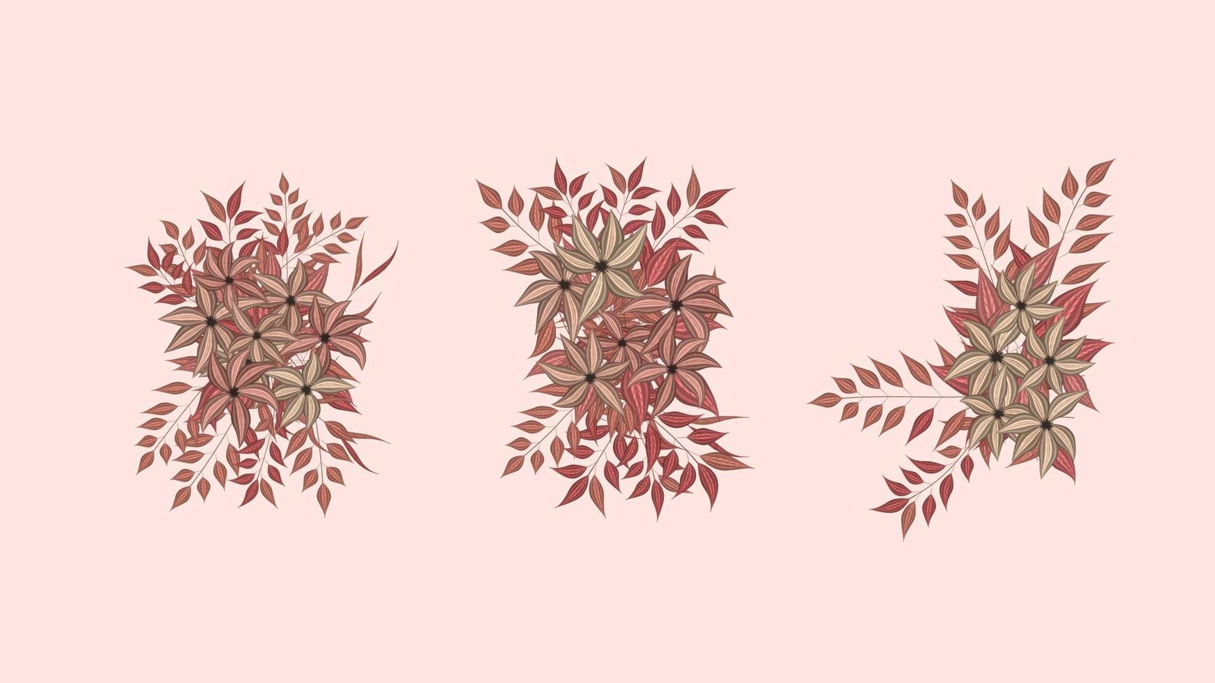 Exquisite Botanical collection of wild floral arrangements for banners vector