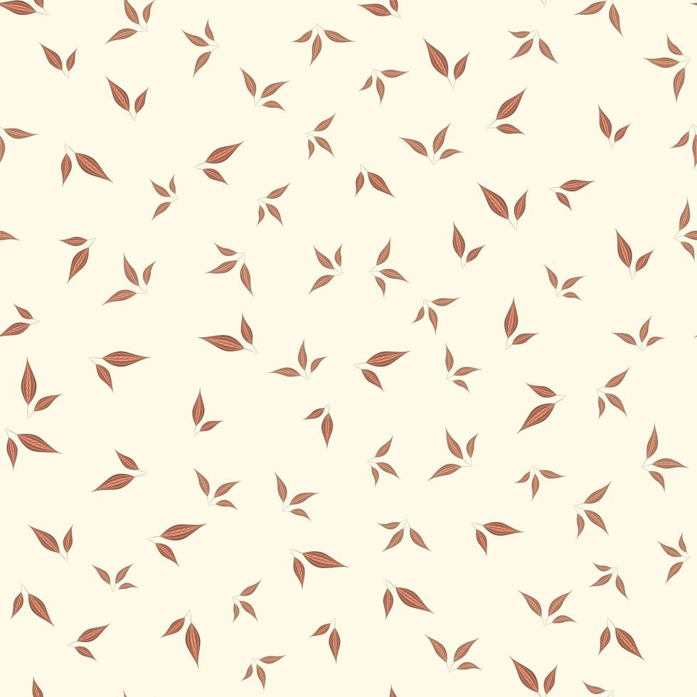 Vintage Seamless floral pattern using leaf for print on textile, fabric vector