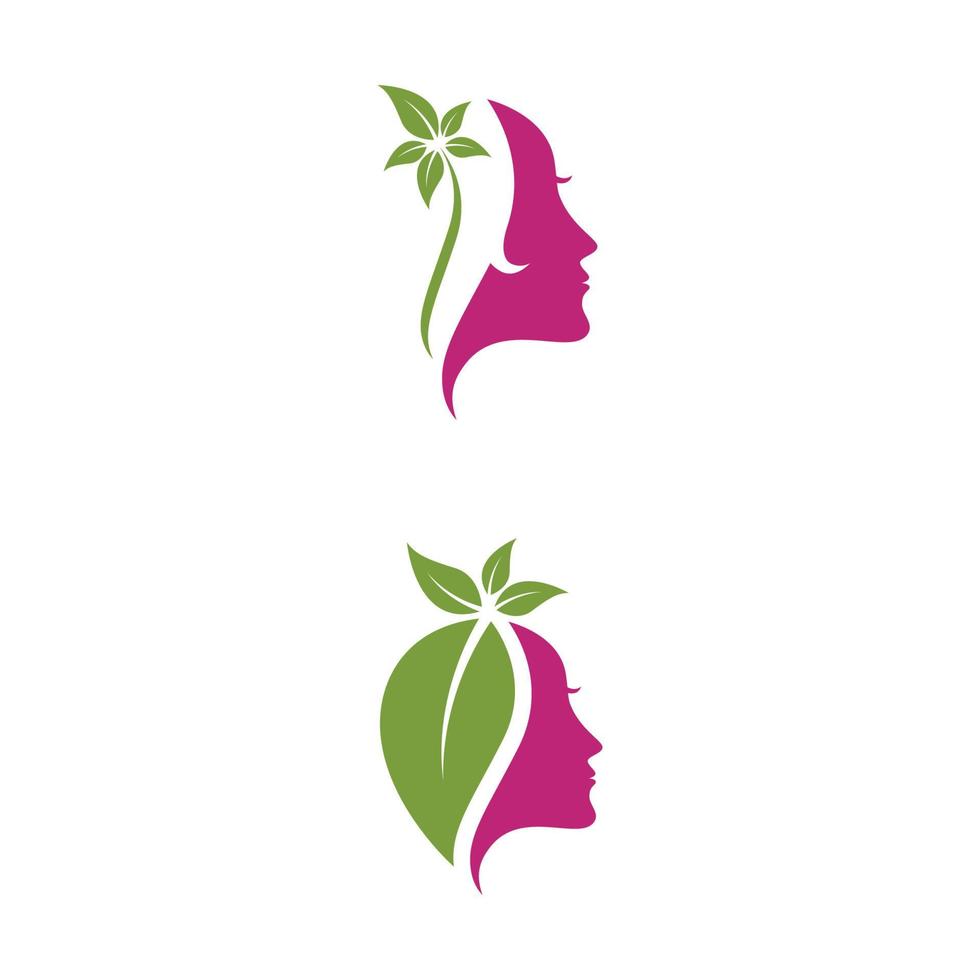 Woman face silhouette vector