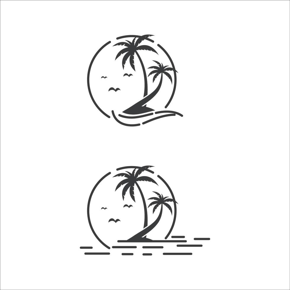 Summer beach Vector icon design illustration