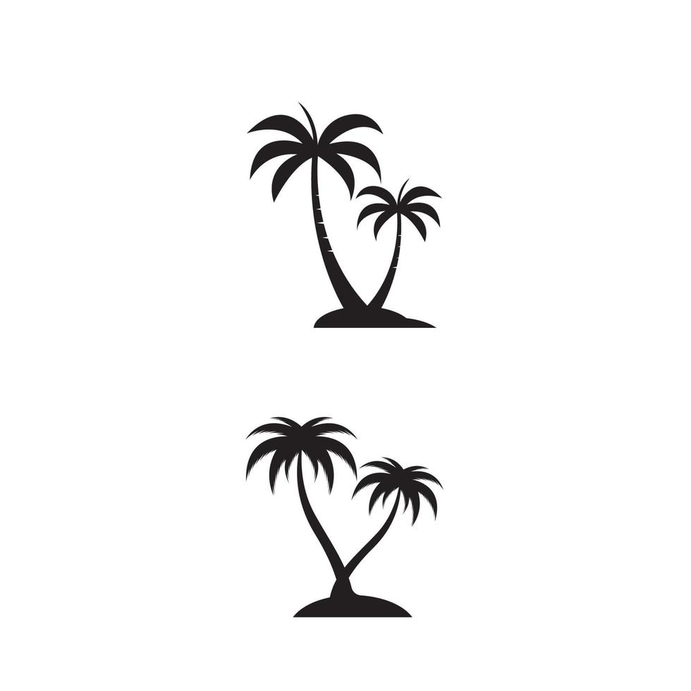 Palm tree summer logo template vector