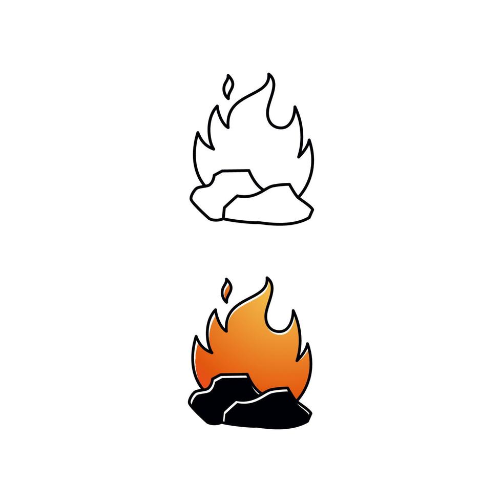 Ilustración de diseño de icono de vector de carbón vegetal