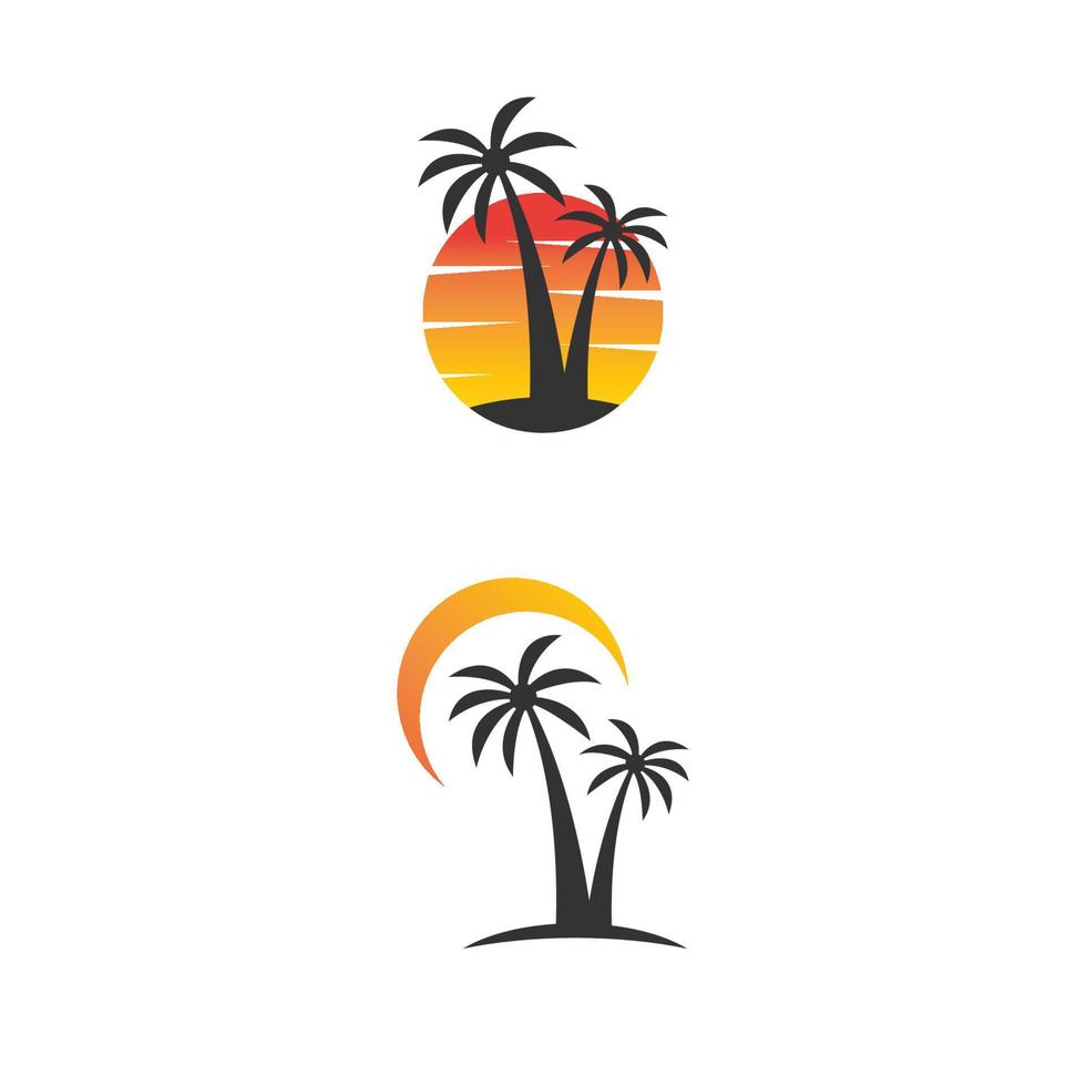 Ilustración de diseño de icono de vector de playa de verano