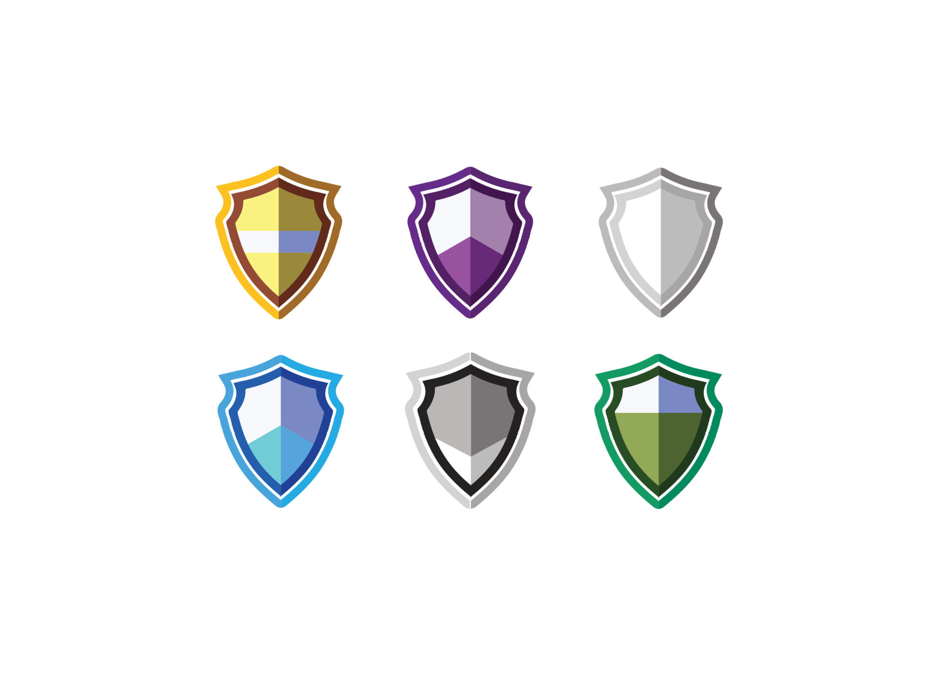 Colorful shield vector template 3806377 Vector Art at Vecteezy