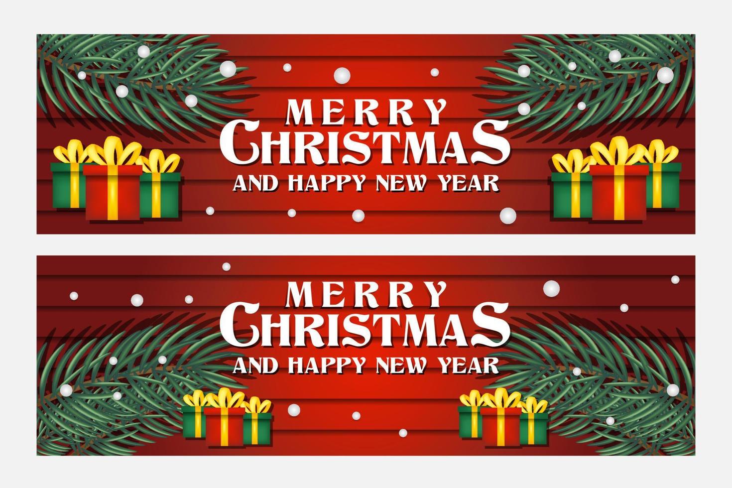 merry christmas and happy new year greeting, banner and background template vector