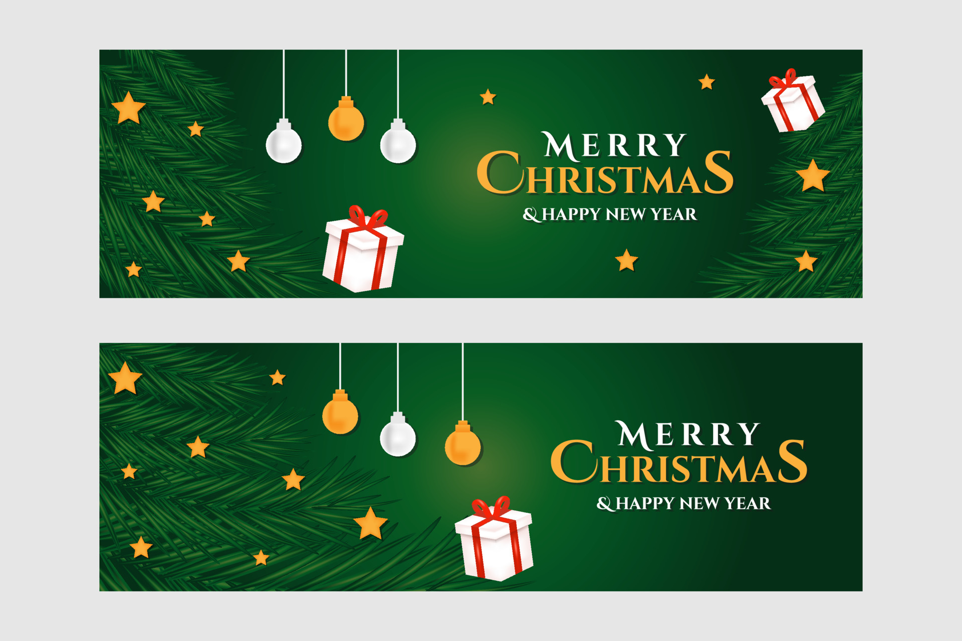 merry christmas and happy new year greeting, banner and background ...