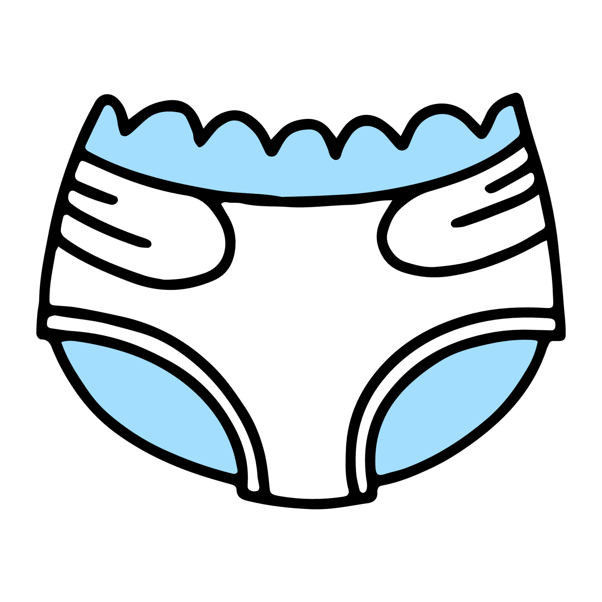Cute baby diaper icon in cartoon style 3806582 Vector Art at Vecteezy