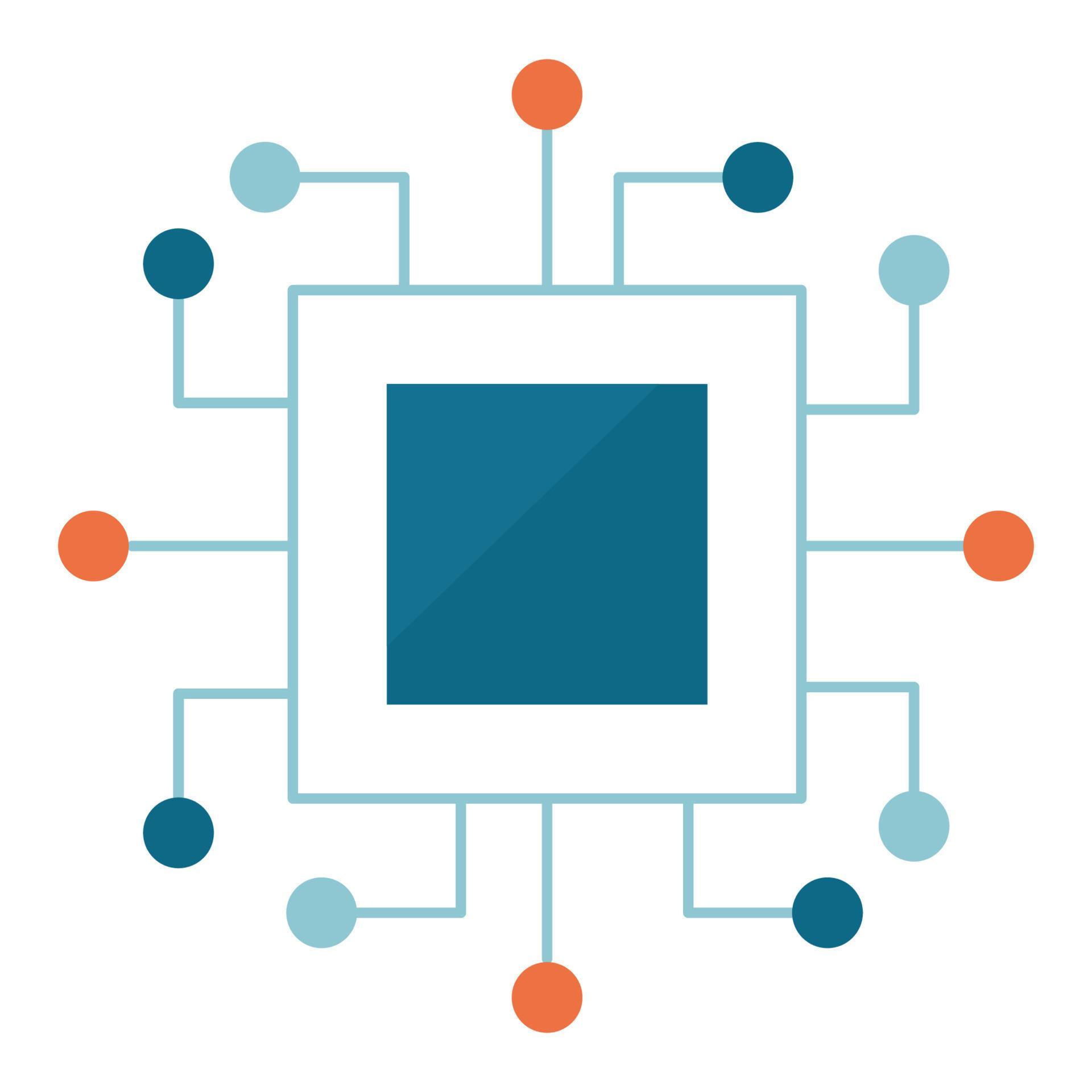 Computer processor microchip flat icon 3806688 Vector Art at Vecteezy