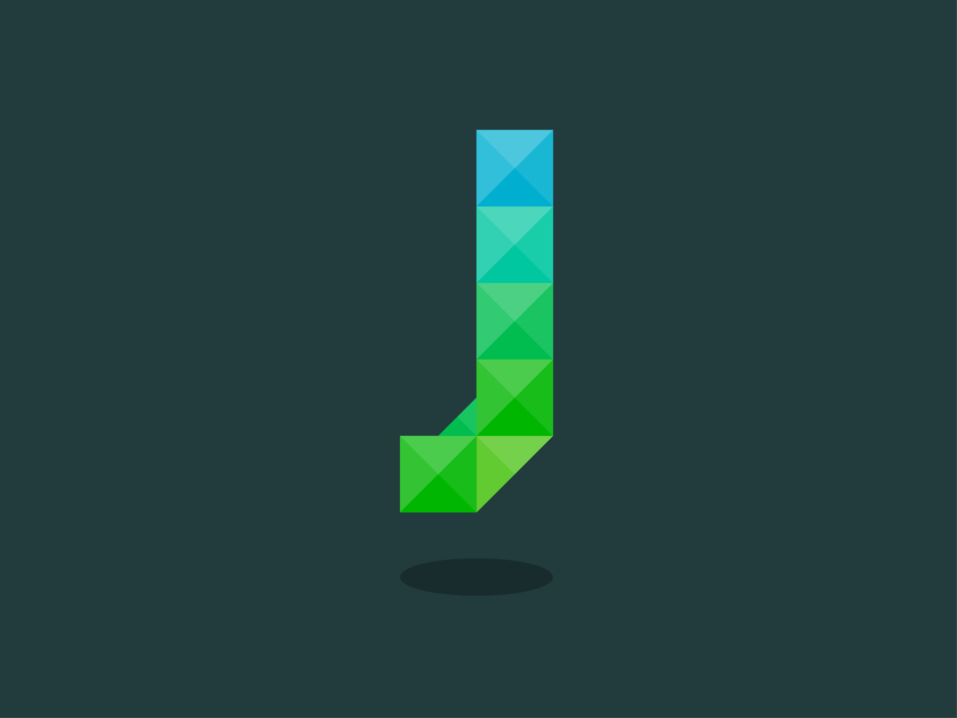 alphabet letter j with perfect combination of bright blue green colors good for print t shirt design logo etc vector illustrations 3806729 vector art at vecteezy