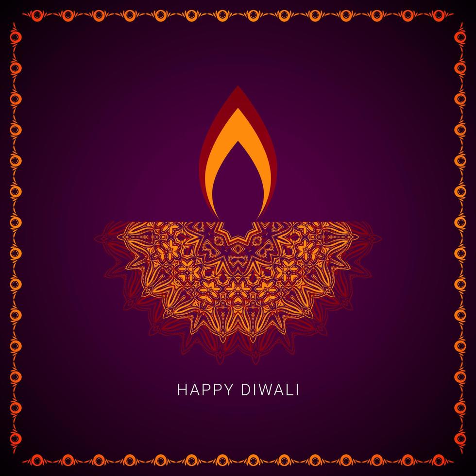 beautiful hindu festival of diwali vector background