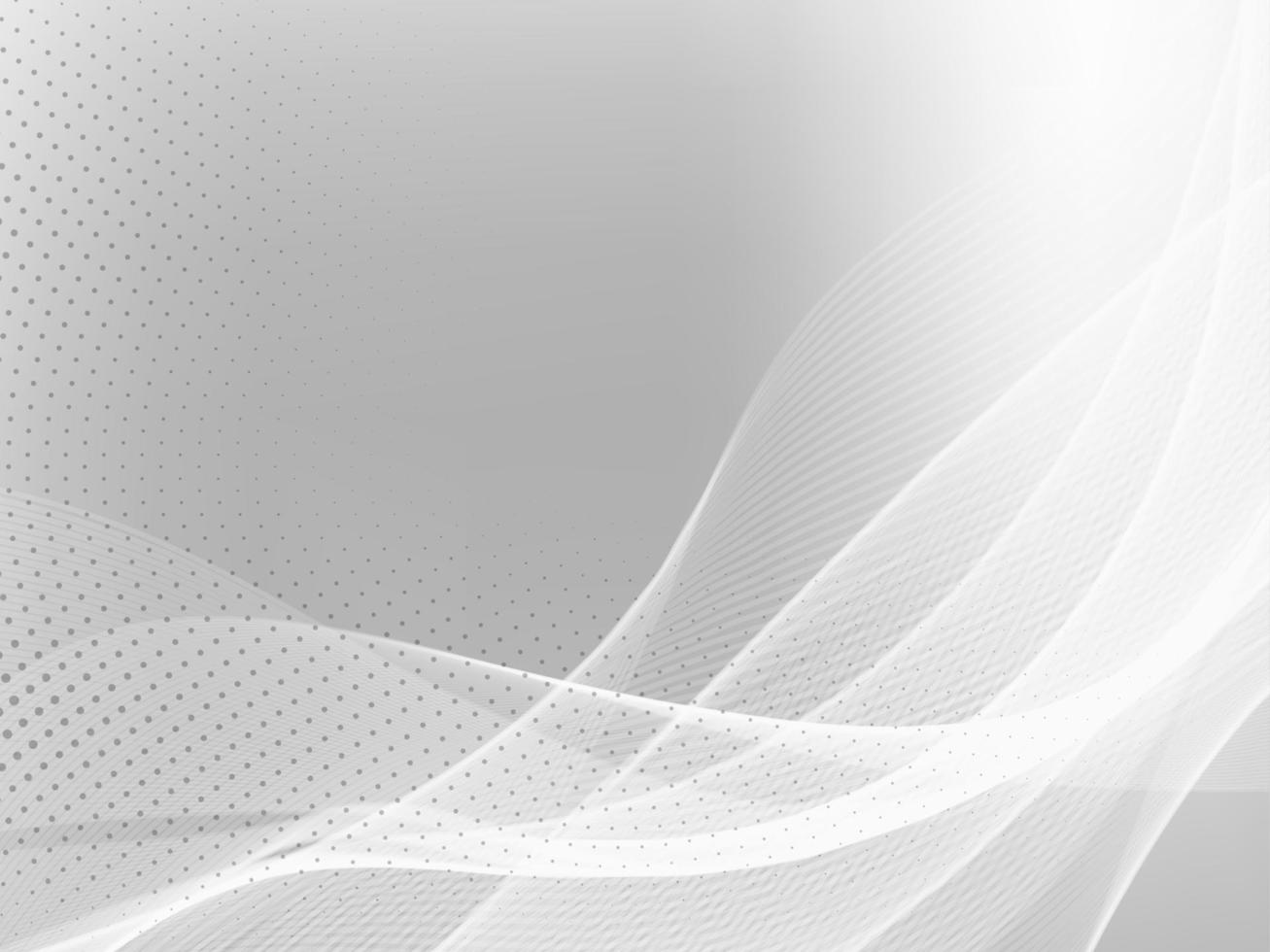 Abstract modern flowing shining grey wave pattern background vector