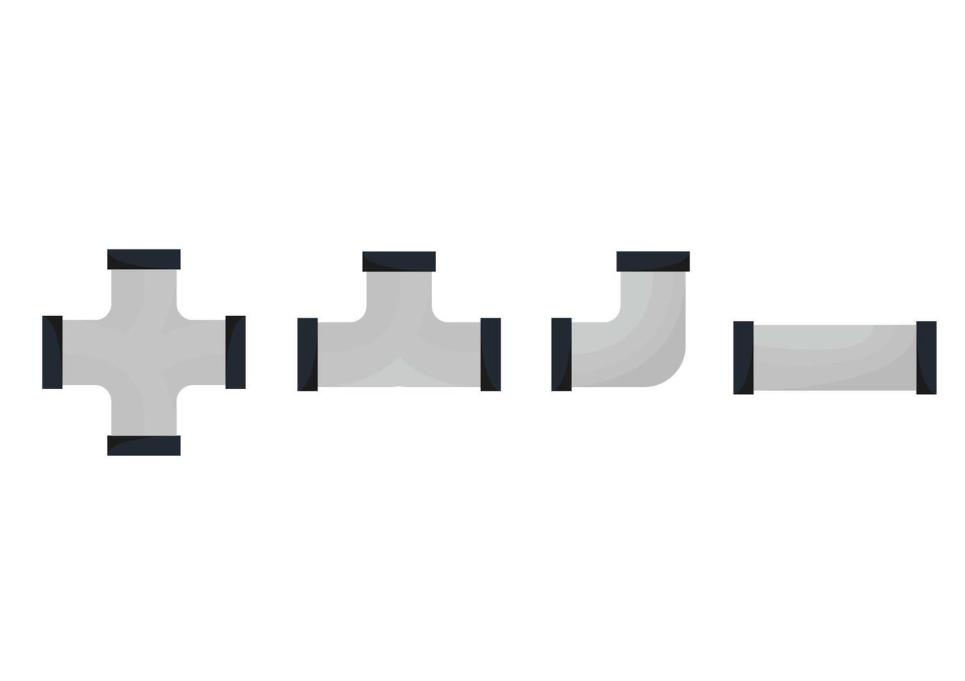 collection of pipe illustrations with various types of pipes vector