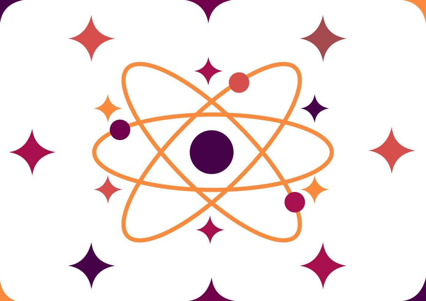 molecular background that surrounds the atomic nucleus vector