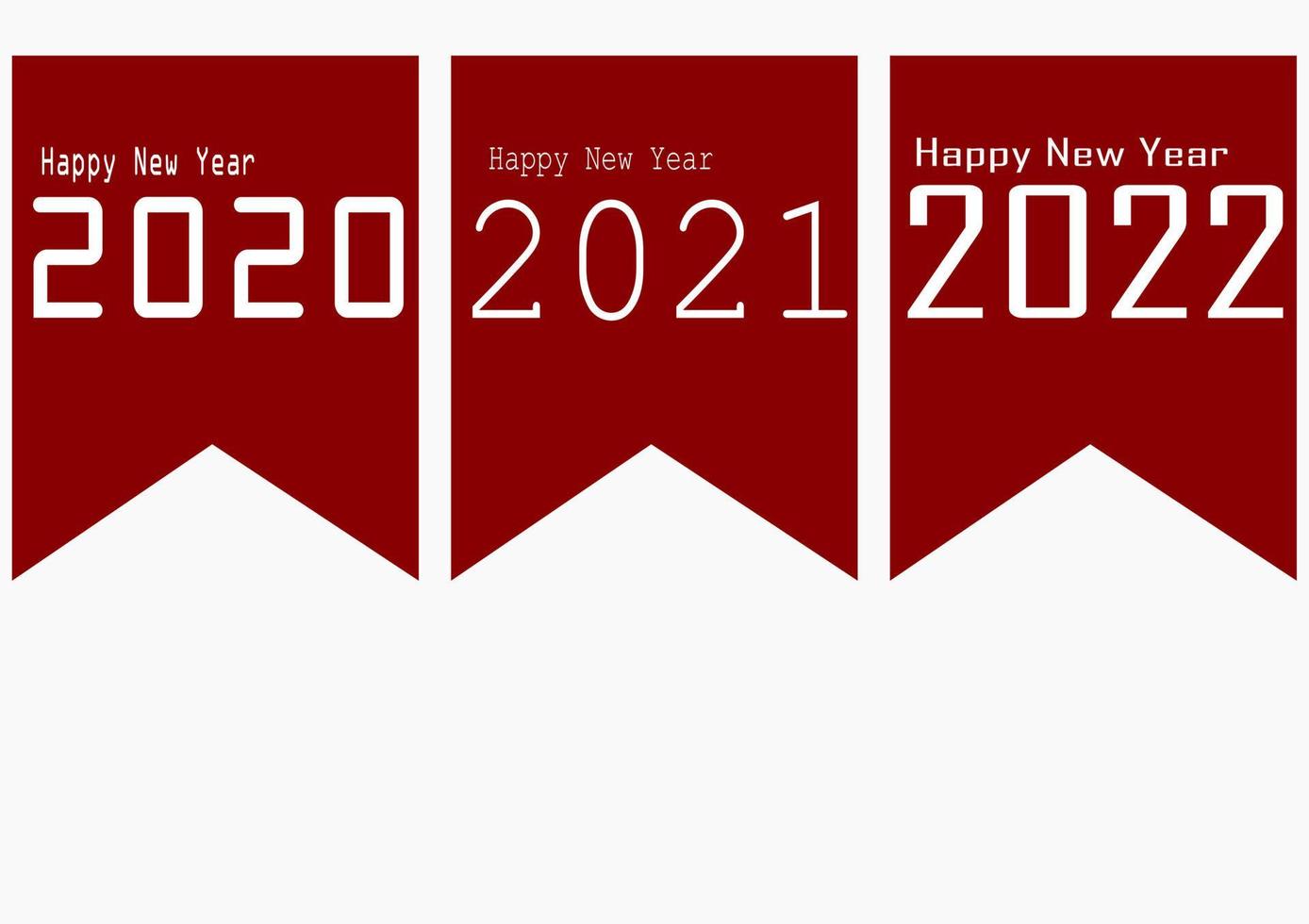 feliz año nuevo diseño 2020 2021 2022 vector