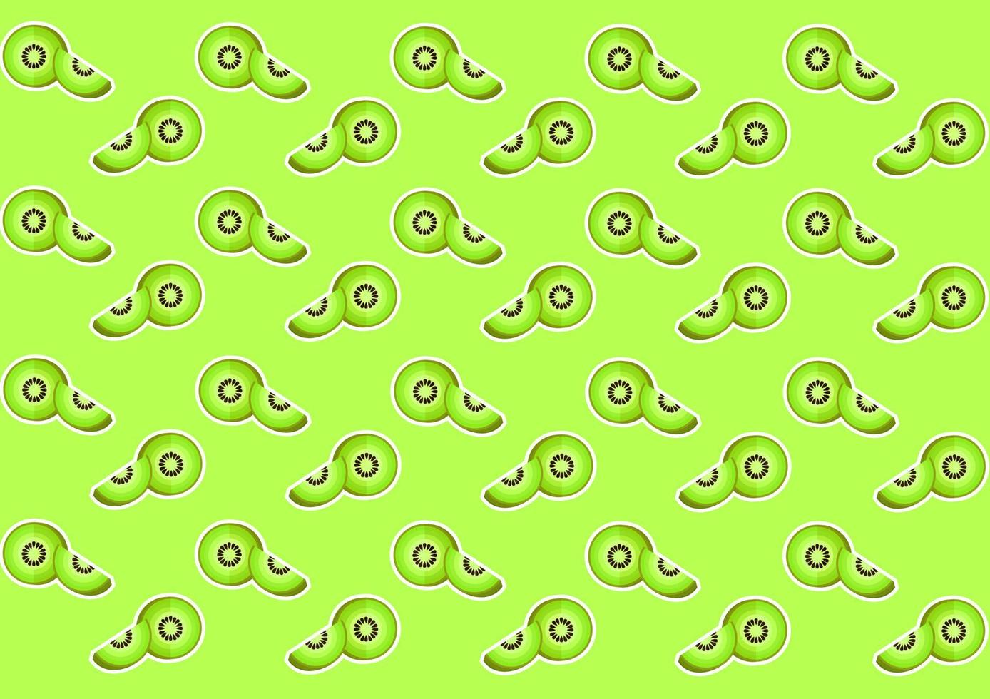 sweet and fresh kiwi fruit pattern vector