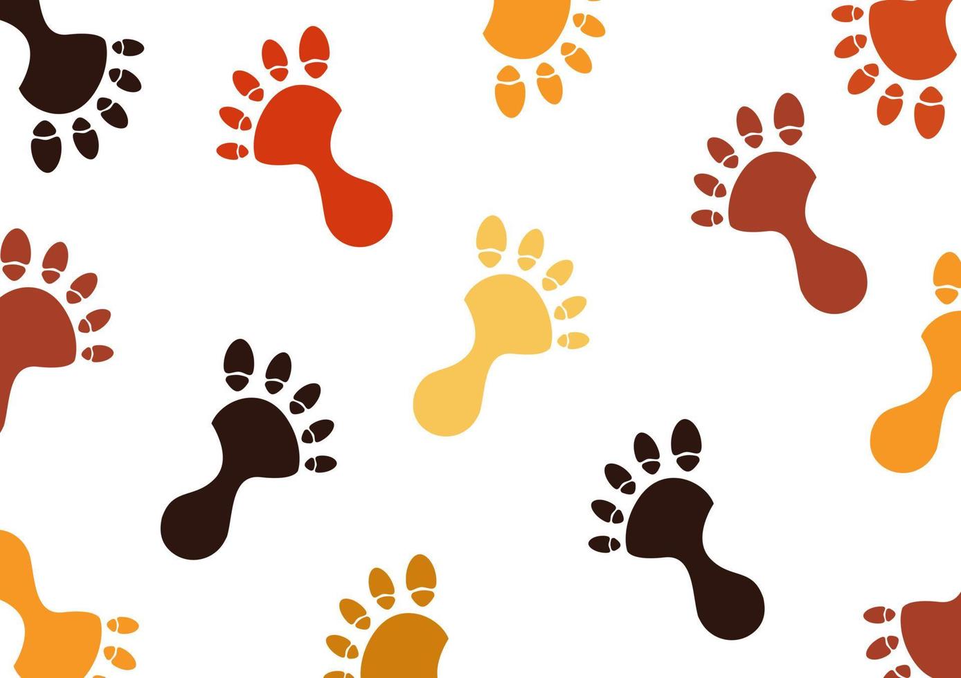 footprint pattern on a white background vector