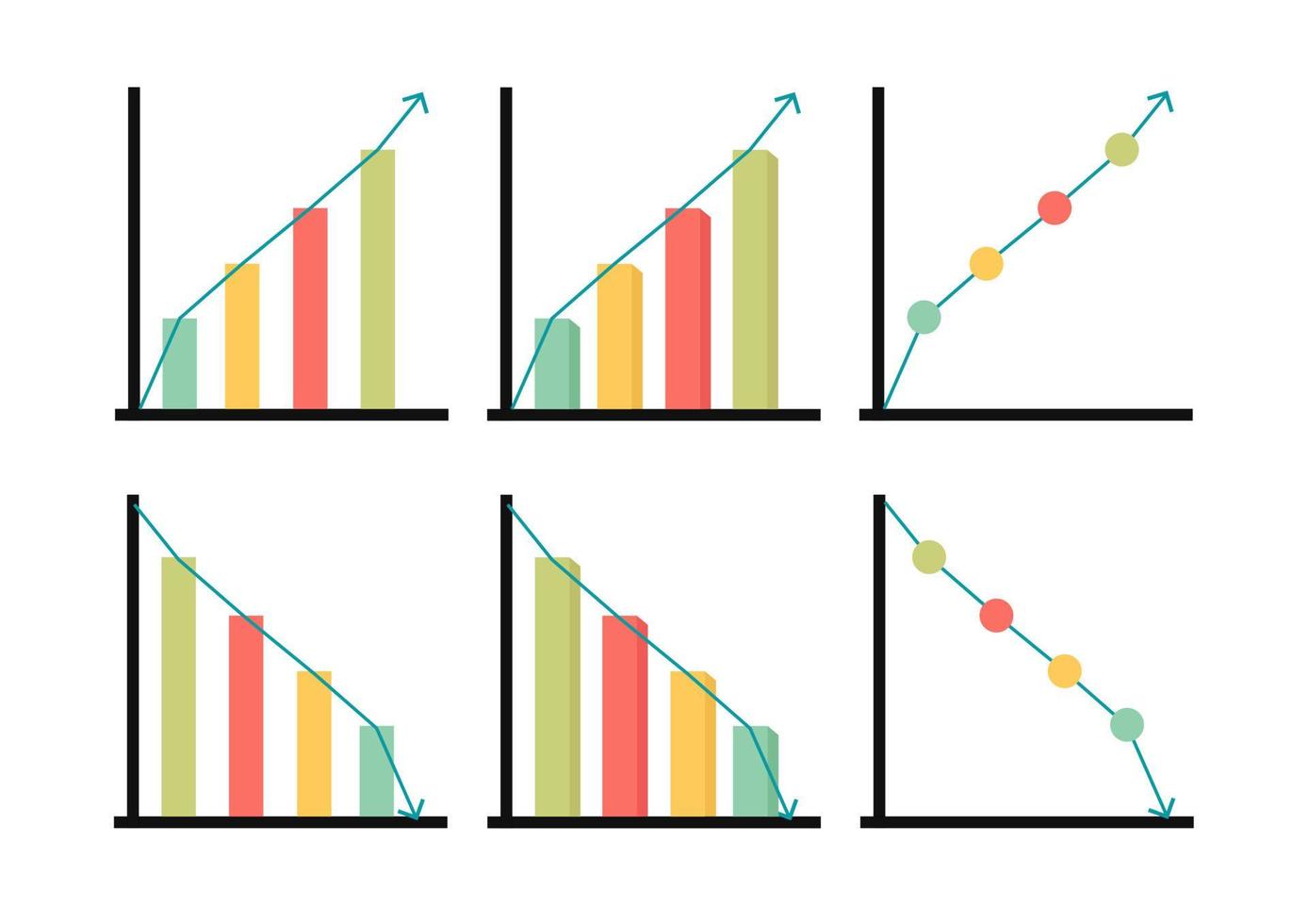 up and down diagram illustration with business theme vector