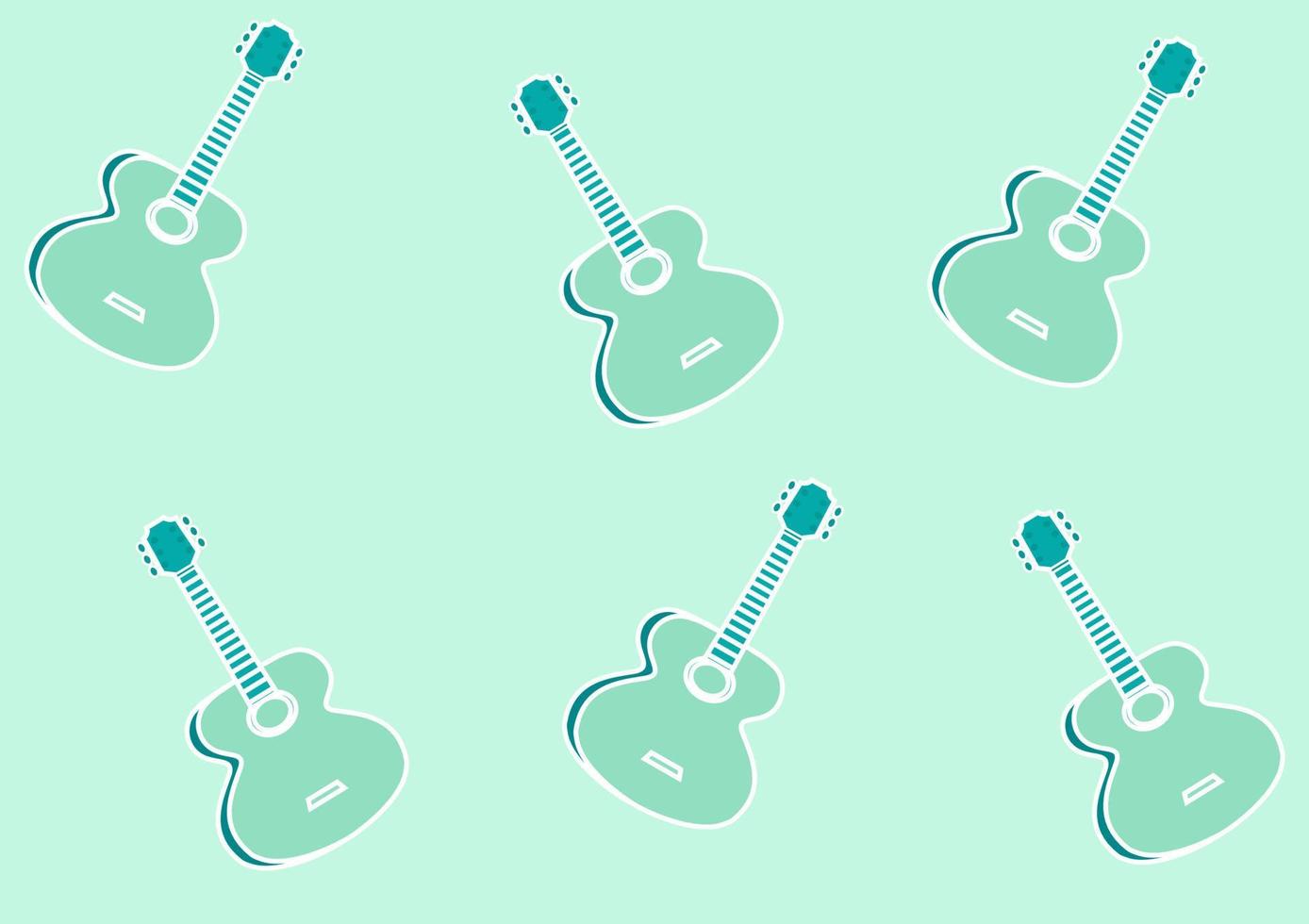 guitar pattern with bright colors vector