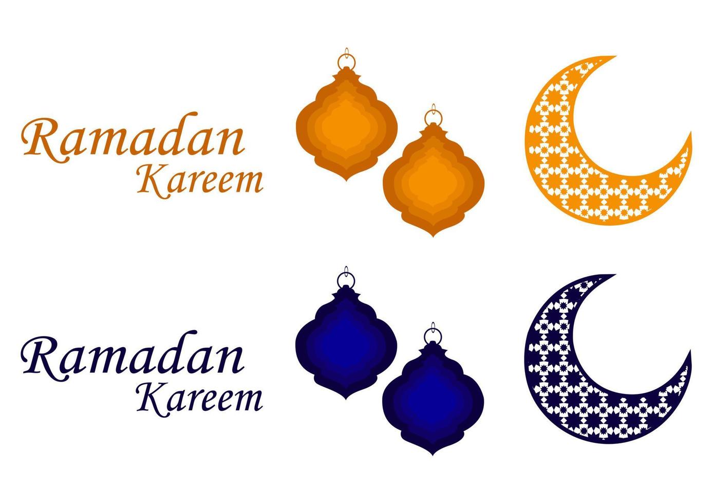 collection of ramadan kareem designs vector