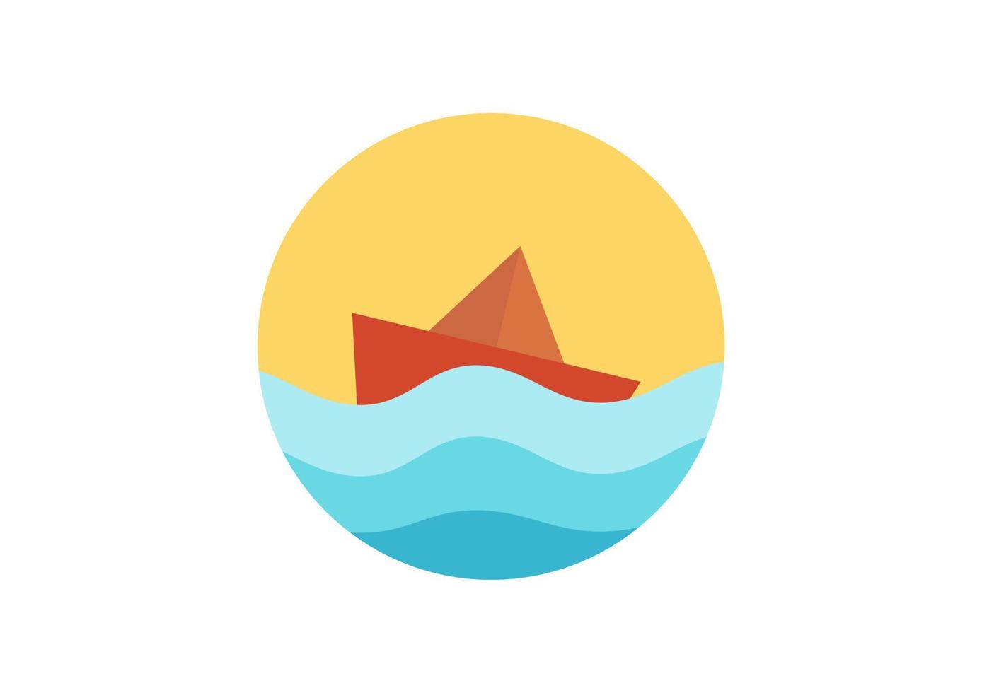 paper boat illustration vector