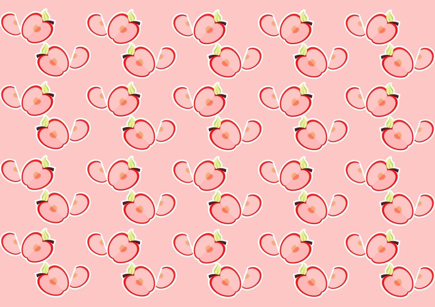 Sweet and fresh apple pattern vector