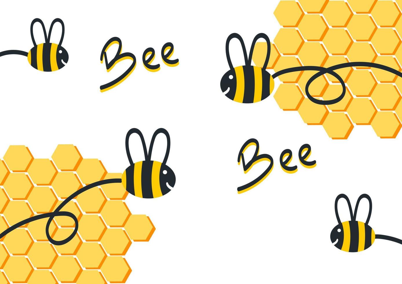 bee background with fun theme vector